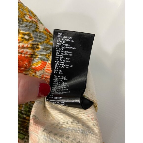 Urban Outfitters Penelope Floral High Rise Corduroy Pants-sz Small - Picture 6 of 11